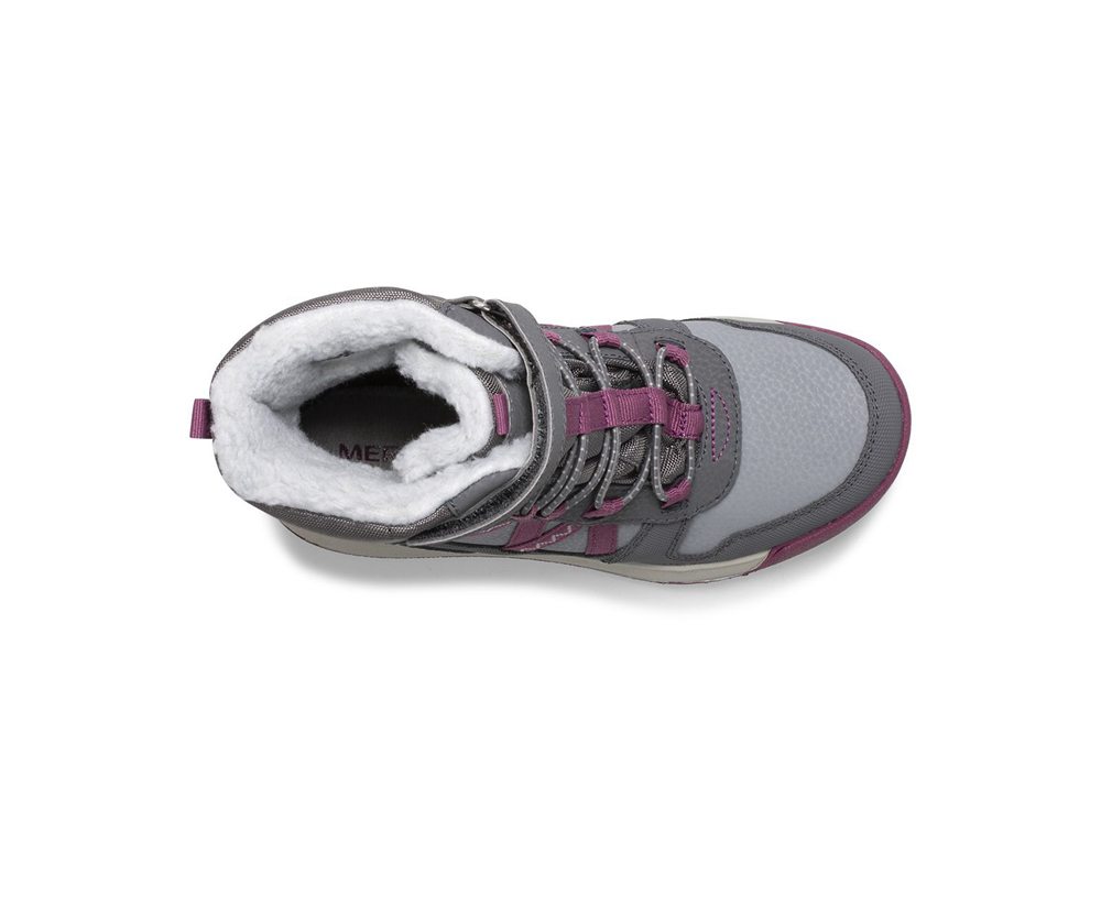 Merrell Boots Grey - Snow Crush 2.0 Waterproof - Kids 67RQBPUVS